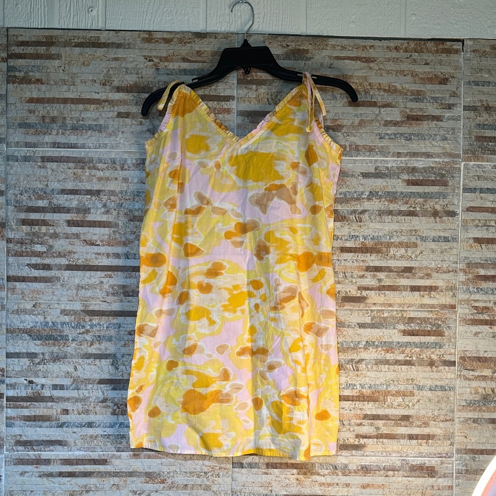 Vero Moda Floral Mini Dress in Yellow and Pink